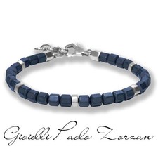 Bracciale Borsari uomo in argento e ematite BR-TIBET60