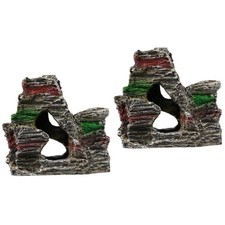  2 PEZZI Pesciera Decorazioni Paesaggistiche Acquario Rocce Grande Custodia Rettili