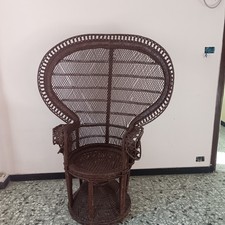 Sedia in vimini “pavone”