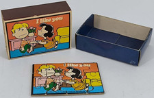 mini puzzle PEANUTS I Like You Linus Lucy 12 pezzi scatola di fiammiferi