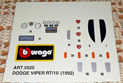 Decal burago dodge viper 10 - burago,