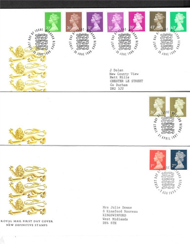 1990 royal mail - gb, 1990-96-97