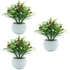  3 Pcs Faux Plants Artificial