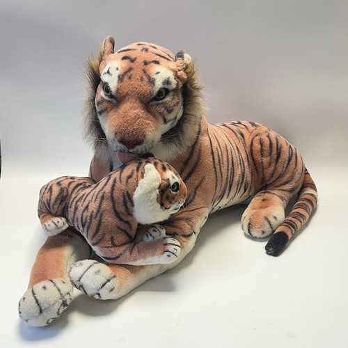 Peluche tigre con cucciolo - con,