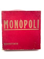 Vintage Anni 40 Monopoli Scatola Rossa Quadrata raro Completo #BM