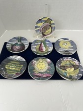 Fantastico Set 7 Piatti Sottobicchieri MCM Fornasetti-Milano Soli Di Porcellana 4” Soli