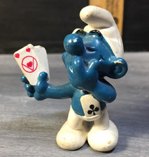 Vintage 1978 Card Player Smurf