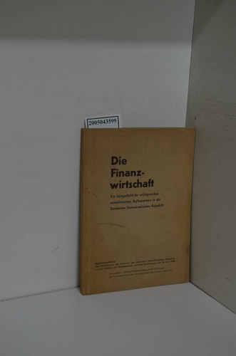 Die finanzwirtschaft ein - finanzwirtschaft,,