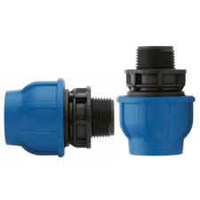 RACCORDO A COMPRESSIONE FILETTATO MASCHIO PN16 RACCORDI PER TUBO IRRIGAZIONE