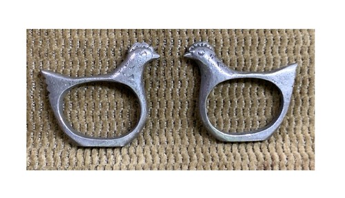 Coppia peltro vintage - di,