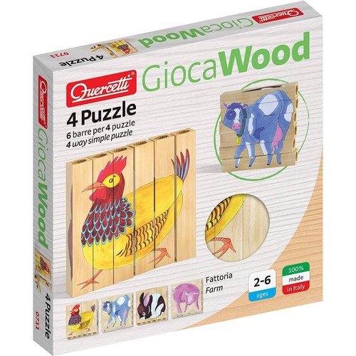 Quercetti giocawood puzzle - quercetti,