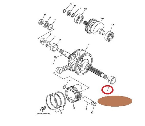 Cuscinetto aereo yamaha - aereo,