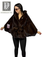 Mantello in vera pelliccia di