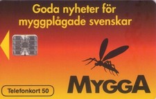 SUECIA. SE-TEL-050-0042B. Mosquito - Mygga. 03-1993. (539)