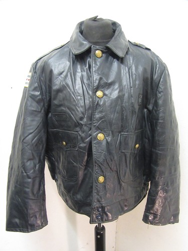 Giacca moto pelle polizia - giacca,
