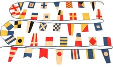 Codice Nautico Bunting Enorme Bandiera 100% Cotone Cucito 40 Bandiere (lunghe 12,5 Metri) 