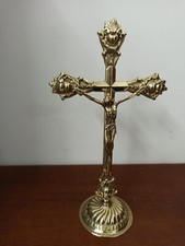 Crocifisso da tavolo in ottone