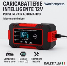 Caricabatterie Intelligente 12V Pulse Repair Auto Moto Telefono LCD Display