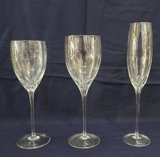 SERVIZO CALICI VINO,ACQUA E FLUTE IN CRISTALLO EXTRA FINE DA 12 PERSONE TOTALE 