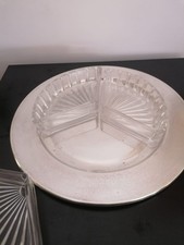 vassoio da portata in silver 3 ciotole in vetro per aperitivi antipastiera - 297