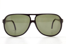 ? vintage occhiali da sole GALILEO S-33 2502 nera mantatura pilota 80s?Unisex