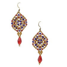 orecchini pendenti a goccia bigiotteria perline e cristalli regalo donna bijoux