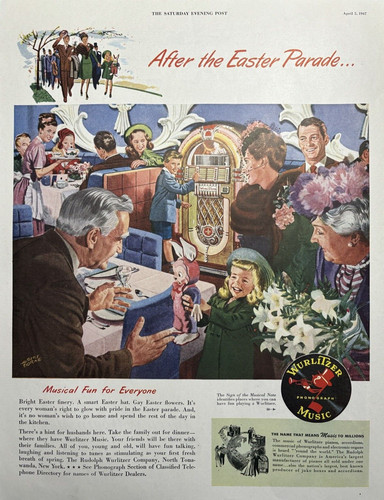 1947 wurlitzer fonografo - wurlitzer, juke