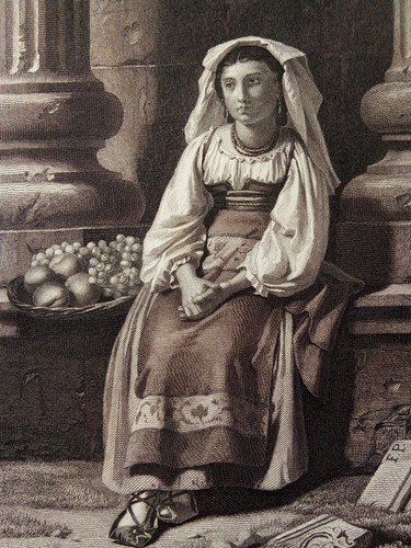 Incisione acciaio 1850 ca - incisione,
