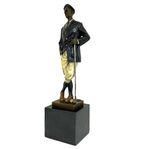 Scultura golfer golf - in, bronzo