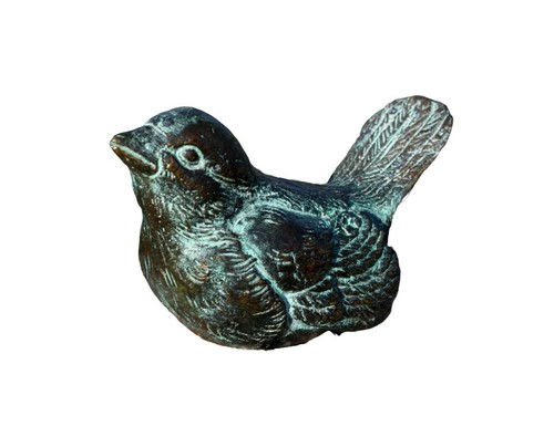 Statua bronzo uccellino - bronzo,