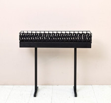 MidCentury Fioriera scandinava in metallo, design scandinavo vintage, 60s