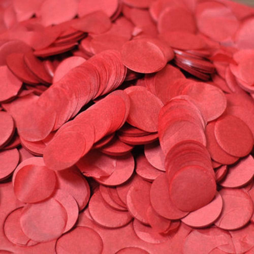 Red tissue confetti 1inch - confetti,
