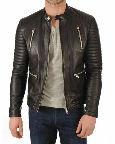 Giacca moto uomo - uomo, vera