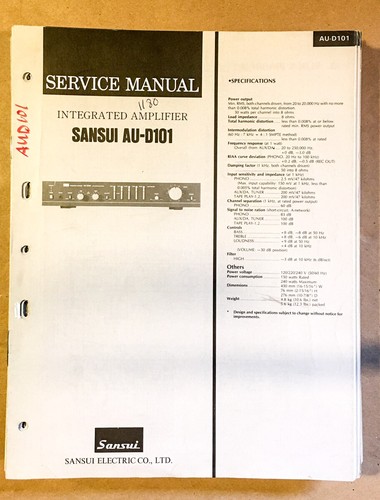 Sansui d101 amplificatore - au-d101,