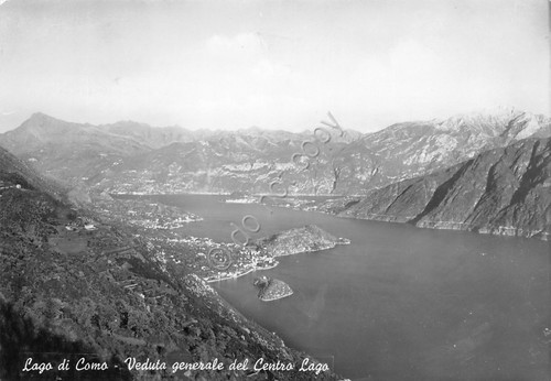 Cartolina lago como - como, veduta