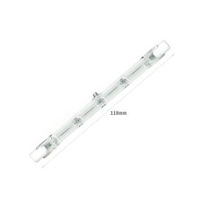 2 PZ Lampade Alogene Dimmerabili R7S 118mm 120W 2215lm Bianco Caldo 2800K