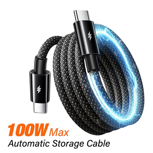Cavo avvolto 100w usb - a/type, c