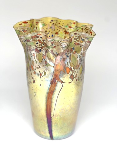 Vaso lucentezza dorata con - vaso,