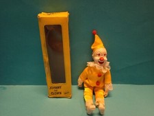 Jonny Clown Flessibile Porcellana e Raso Giallo Ceppi Ratti Vintage Nuovo 