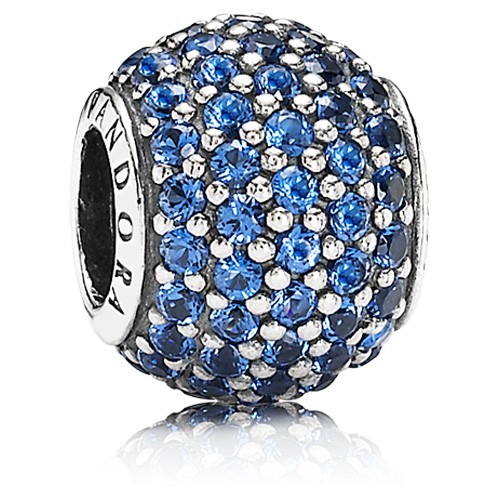 Charm pandora pavè blu ref - charm,