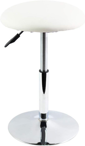 Sgabello rotondo pelle pu - pelle,