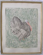 Giuseppe MONTANARI (Osimo 1889-Varese 1976) TACCHINO TecnicaMista Monotipo 45x37