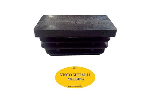 Tappo rettangolare pvc nero - rettangolare,