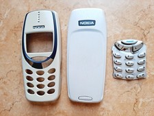 Cover 2 pz. x Nokia 3310 con  tastiere usate  2 colori  grgio chiaro  e blu