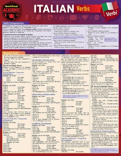 Italian verbs a quickstudy - italian,