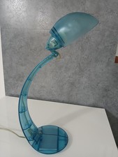 Lampada da Scrivania Tavolo Veneta Lumi Virgola Vintag Verde Acqua Azzurro