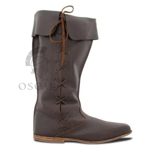 Scarpe medievali pelle - scarpe,
