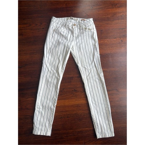 Pantalone slim bianco - , righe
