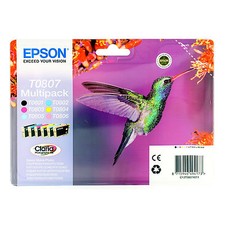 ORIGINALI EPSON T0807 BK C M Y PER Epson Stylus Photo PX810FW PX720WD PX820FWD