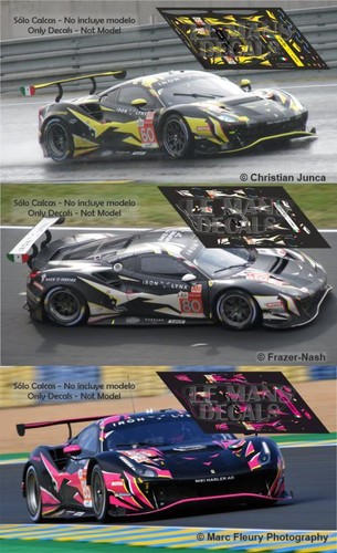 Decals ferrari 488 gte mans - gte, le